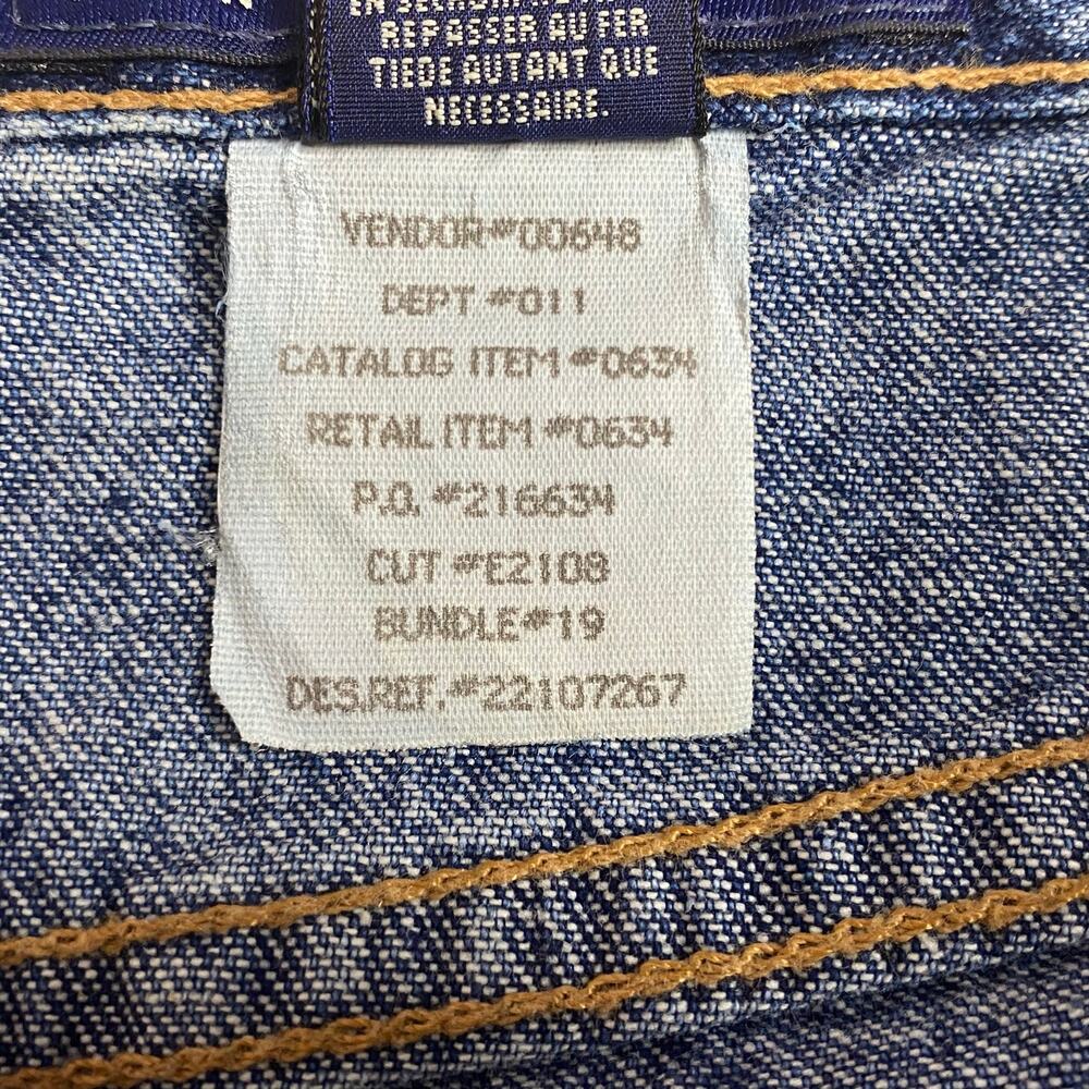 Vintage 90s Eddie Bauer Womens 14 Denim Bermuda Shorts Blue High Rise Mom Jean - Picture 5 of 13